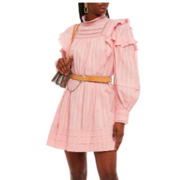 ISABEL MARANT ÉTOILEPatsy ruffled cotton-jacquard mini dress 42